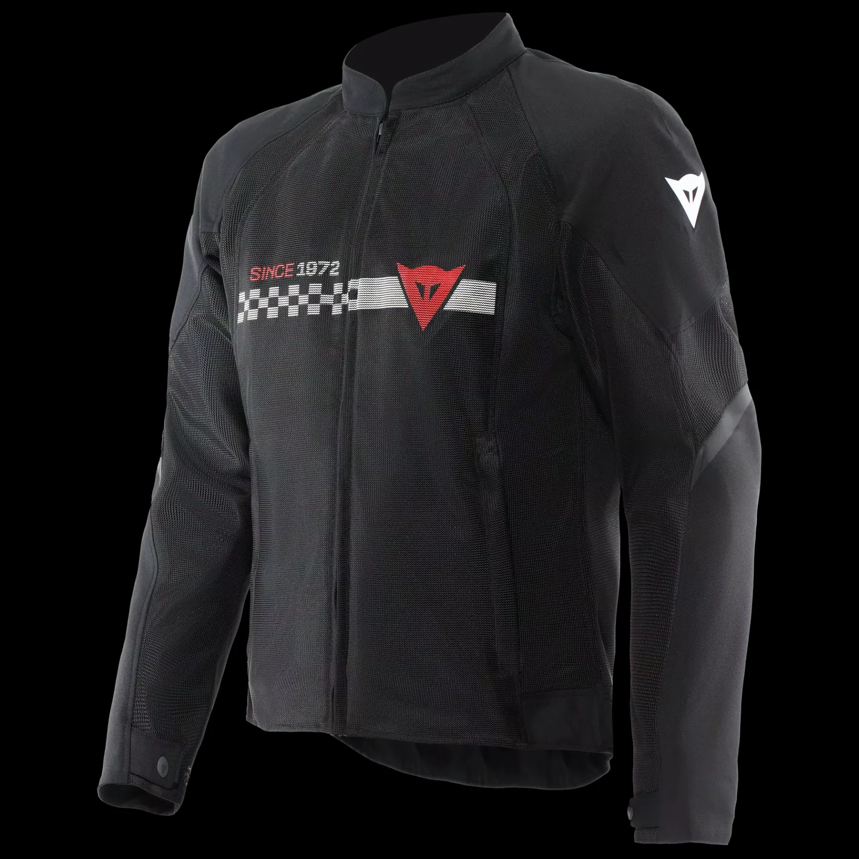 Dainese HEROSPHERE AIR - MOTORRADJACKE SOMMER HERREN BLACK/WHITE STRIPES/RED Outlet