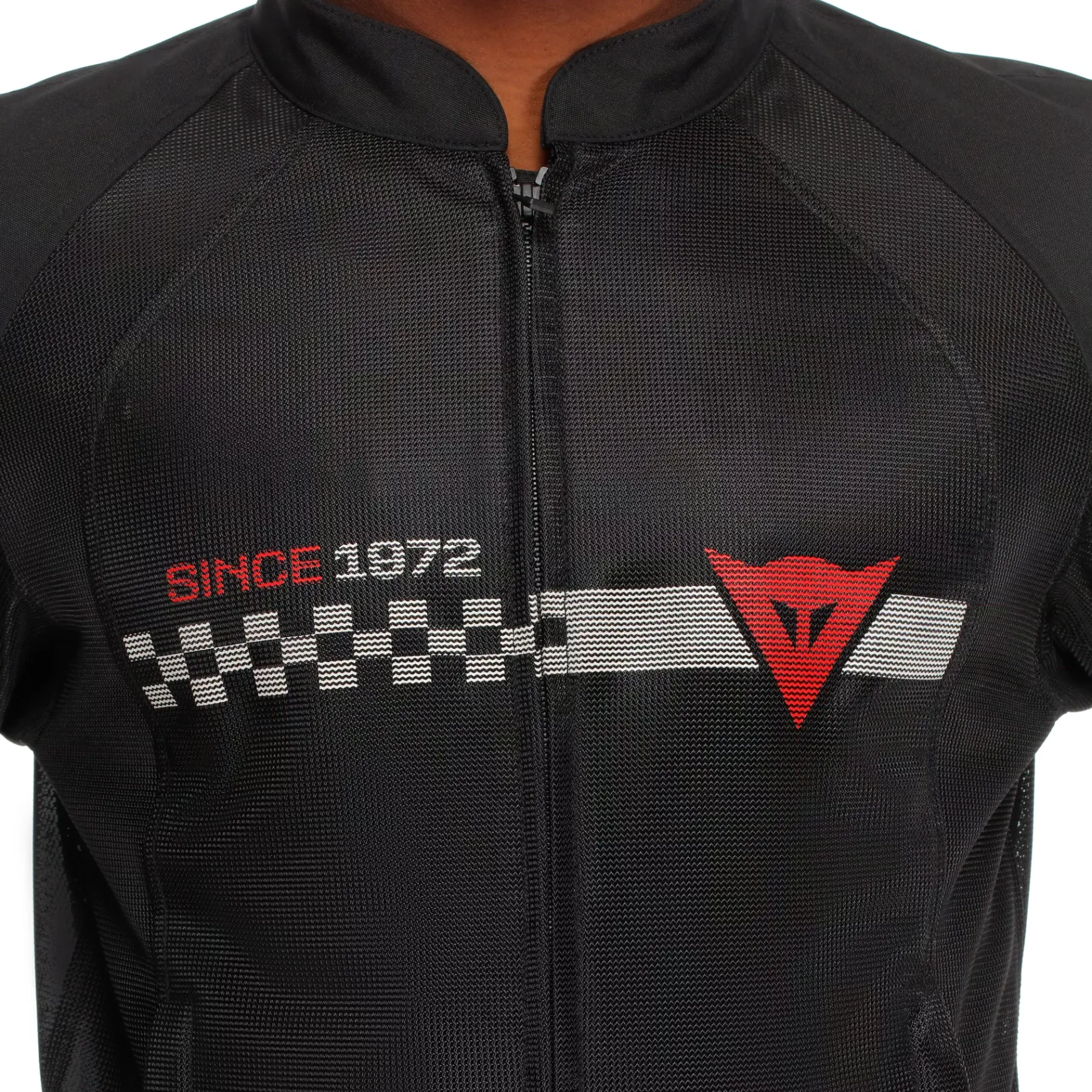 Dainese HEROSPHERE AIR - MOTORRADJACKE SOMMER HERREN BLACK/WHITE STRIPES/RED Outlet