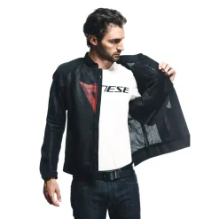 Dainese HEROSPHERE AIR - MOTORRADJACKE SOMMER HERREN BLACK/RED DIAMOND Clearance