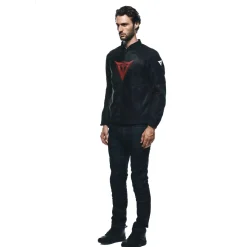 Dainese HEROSPHERE AIR - MOTORRADJACKE SOMMER HERREN BLACK/RED DIAMOND Clearance