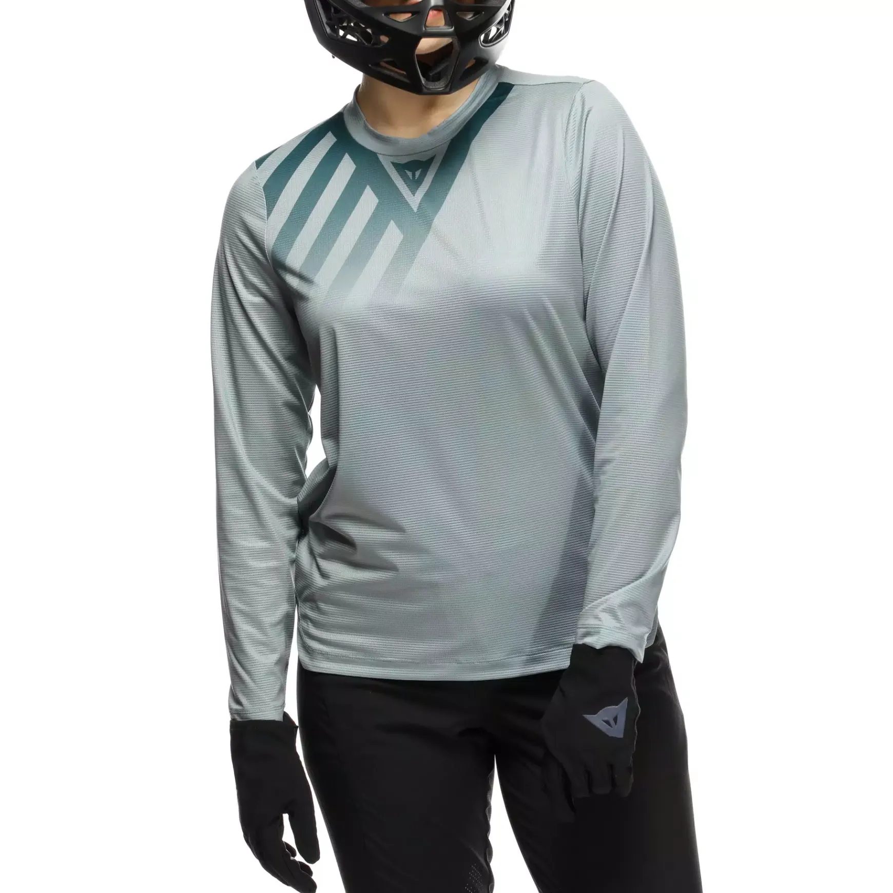 Dainese HG AER JERSEY LS - DAMEN LANGARM-BIKE-SHIRT GREEN-WATER Hot