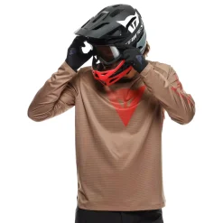 Dainese HG AER JERSEY LS - HERREN LANGARM-BIKE-SHIRT BROWN/RED New
