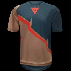 Dainese HG AER JERSEY SS - HERREN KURZARM-BIKE-SHIRT BROWN/BLUE/RED