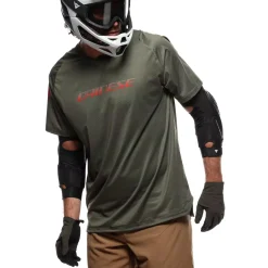Dainese HG AER JERSEY SS - HERREN KURZARM-BIKE-SHIRT GREEN/RED