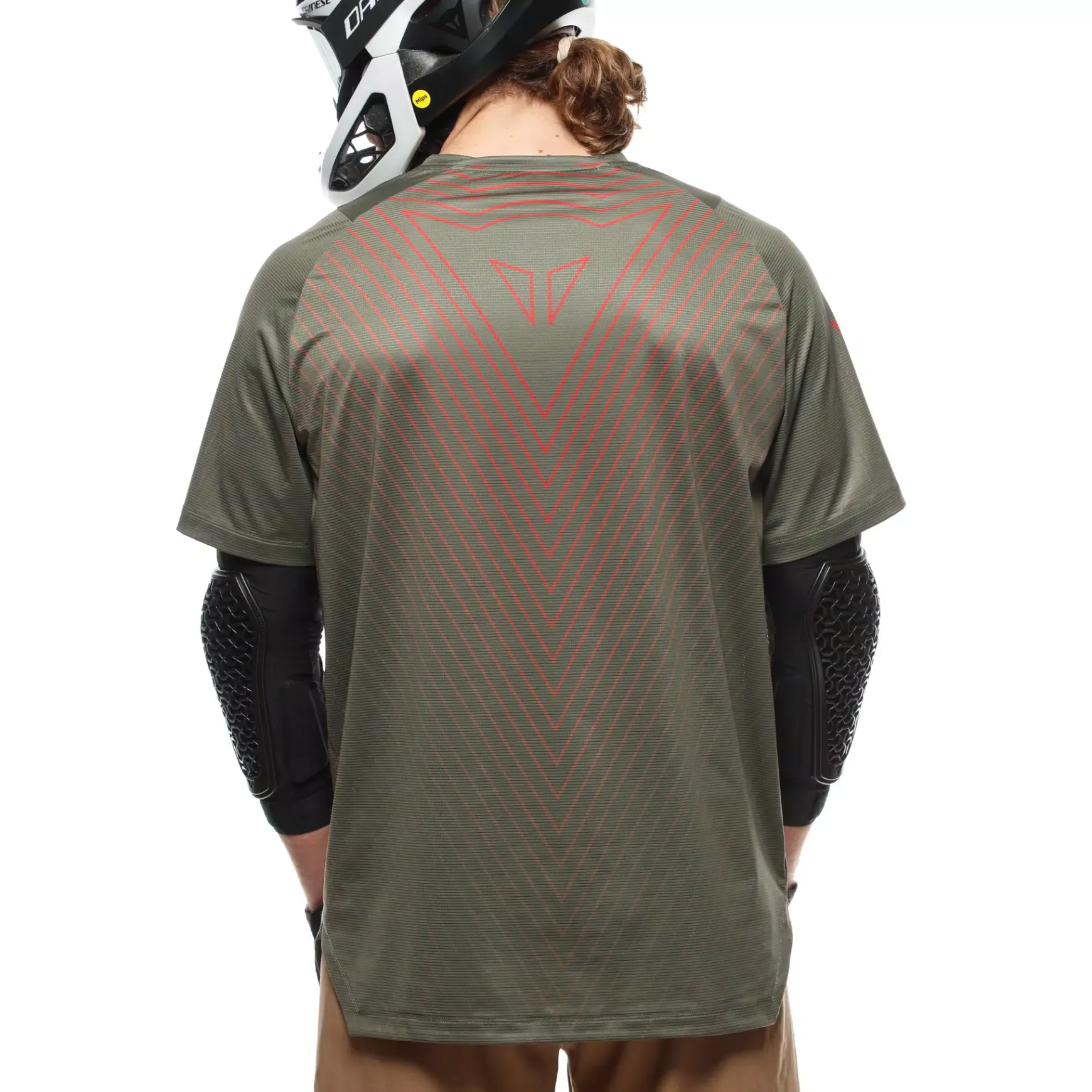 Dainese HG AER JERSEY SS - HERREN KURZARM-BIKE-SHIRT GREEN/RED