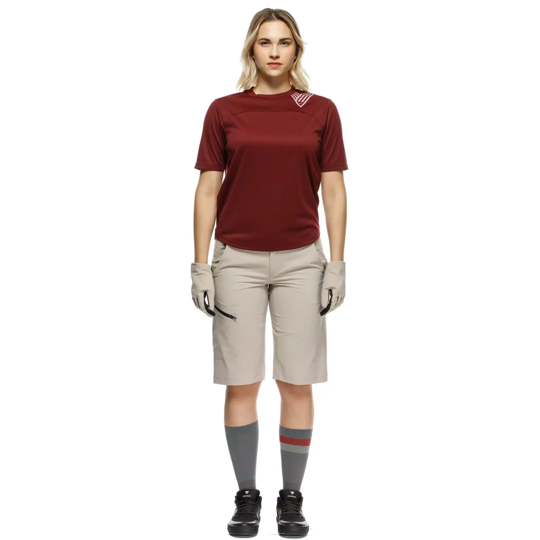 Dainese HG OMNIA JERSEY SS - DAMEN KURZARM-BIKE-SHIRT WINDSOR WINE Outlet