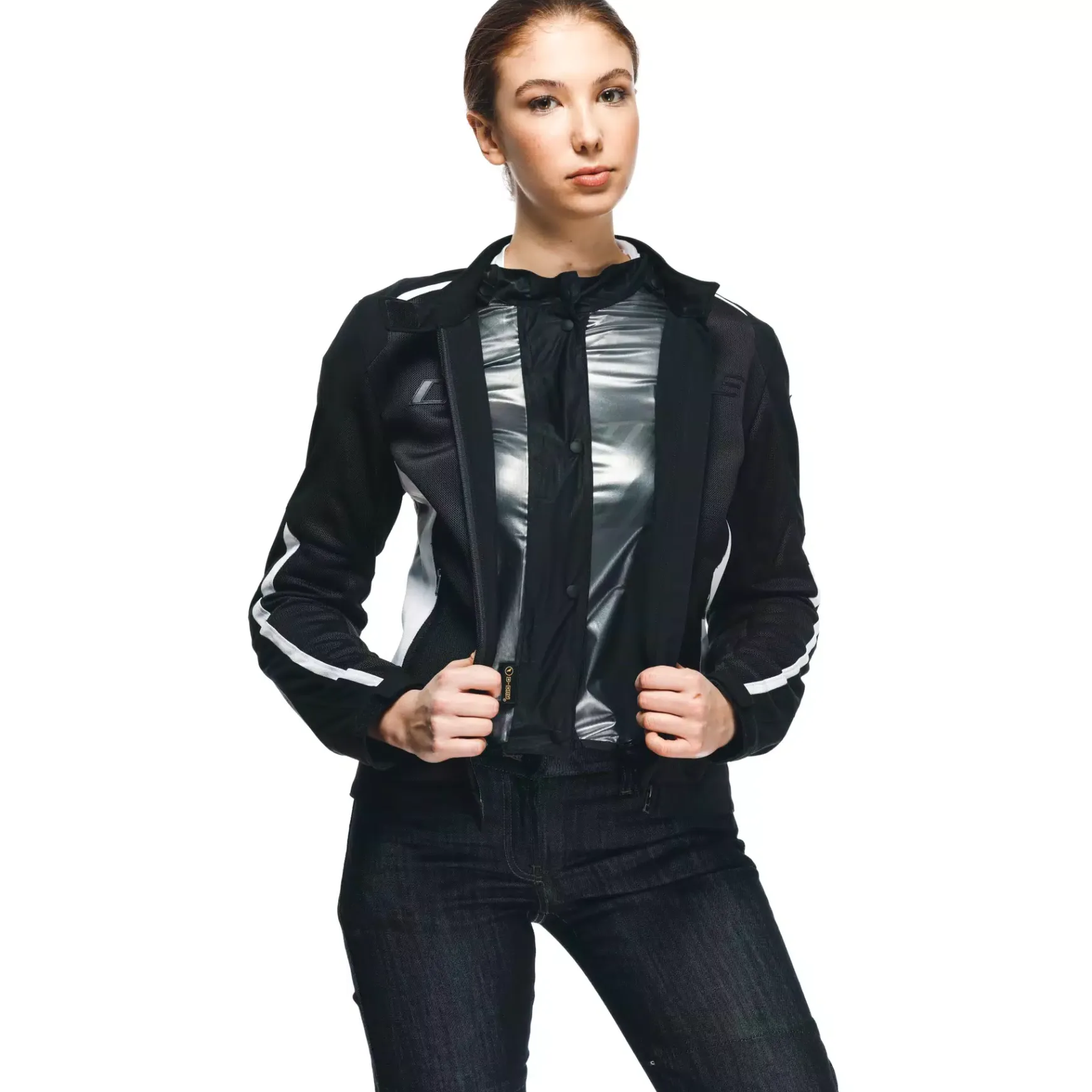 Dainese HYDRAFLUX 2 AIR LADY D-DRY® JACKET BLACK/BLACK/WHITE Discount