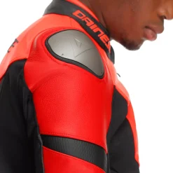 Dainese IPERATTIVA - HERREN-MOTORKRADJACKE AUS LEDER UND STOFF RED-FLUO/BLACK Online