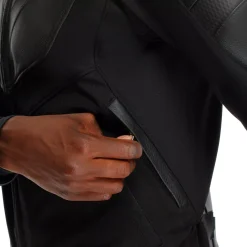 Dainese IPERATTIVA - HERREN-MOTORKRADJACKE AUS LEDER UND STOFF BLACK/BLACK
