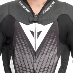 Dainese LAGUNA SECA 6 - EINTEILIGER PERFORIERTER LEDERANZUG HERREN BLACK/WHITE/ANTHRACITE New