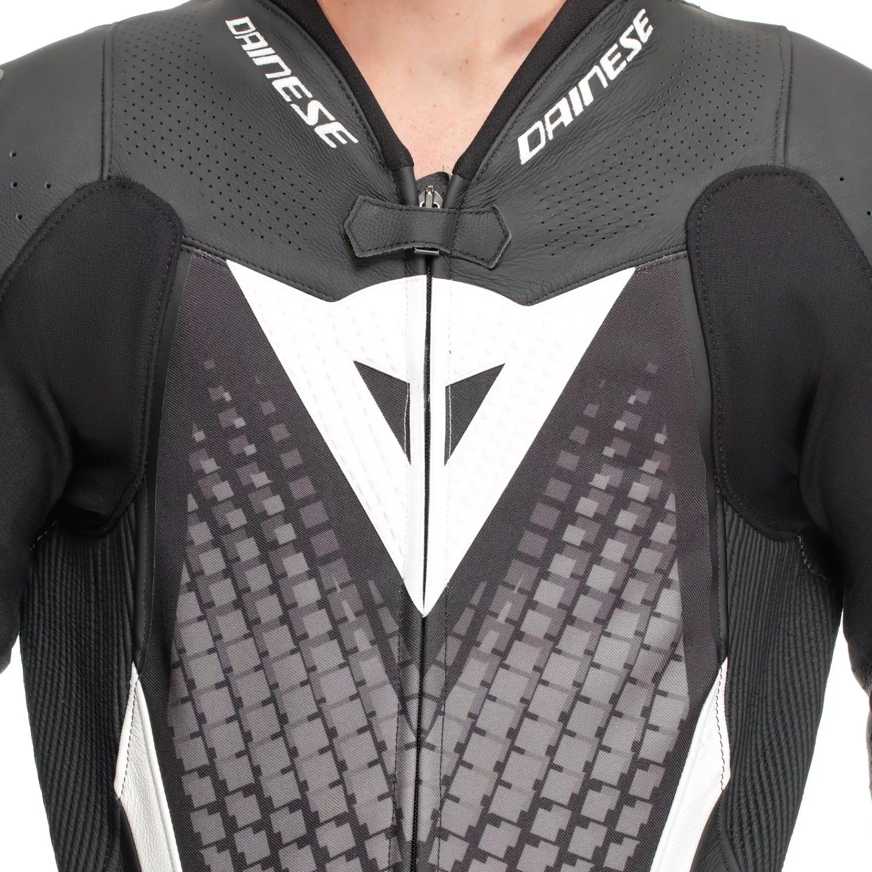 Dainese LAGUNA SECA 6 - EINTEILIGER PERFORIERTER LEDERANZUG HERREN BLACK/WHITE/ANTHRACITE New