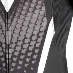 Dainese LAGUNA SECA 6 - EINTEILIGER MOTORRADANZUG AUS PERFORIERTEM LEDER HERREN - GRÖSSE SHORT/TALL (S/T) BLACK/WHITE/ANTHRACITE
