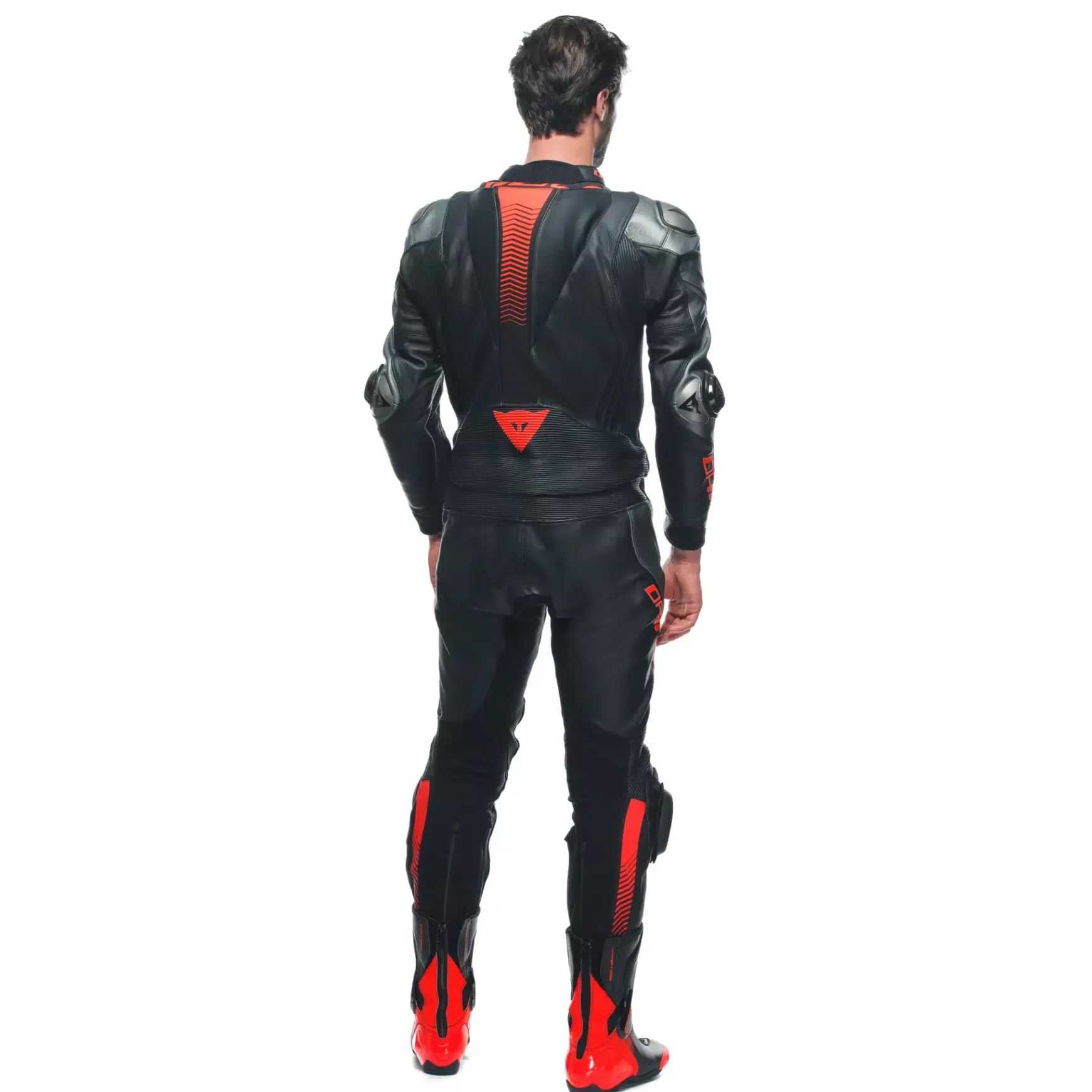 Dainese LAGUNA SECA 5 2PCS LEATHER SUIT BLACK/ANTHRACITE/FLUO-RED New
