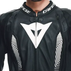 Dainese LAGUNA SECA 5 2PCS LEATHER SUIT S/T BLACK/BLACK/WHITE Hot