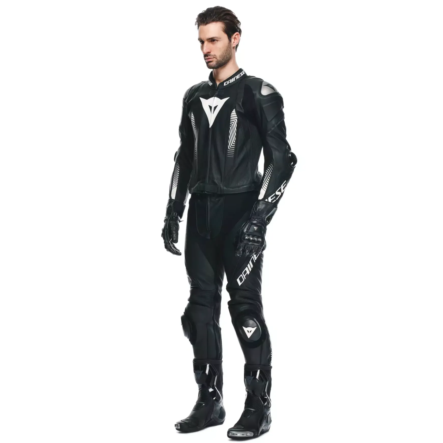 Dainese LAGUNA SECA 5 2PCS LEATHER SUIT PERF. BLACK/BLACK/WHITE