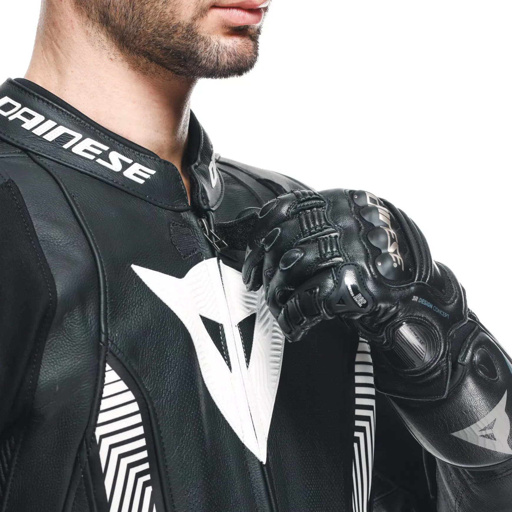 Dainese LAGUNA SECA 5 2PCS LEATHER SUIT PERF. BLACK/BLACK/WHITE