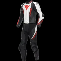 Dainese LAGUNA SECA 5 2PCS LEATHER SUIT BLACK/WHITE/LAVA-RED Online