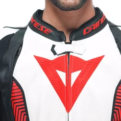 Dainese LAGUNA SECA 5 2PCS LEATHER SUIT BLACK/WHITE/LAVA-RED Online