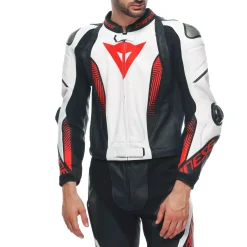 Dainese LAGUNA SECA 5 2PCS LEATHER SUIT BLACK/WHITE/LAVA-RED Online