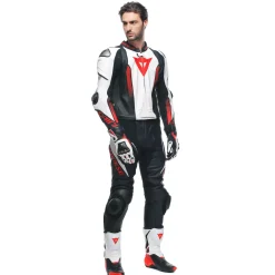 Dainese LAGUNA SECA 5 2PCS LEATHER SUIT BLACK/WHITE/LAVA-RED Online