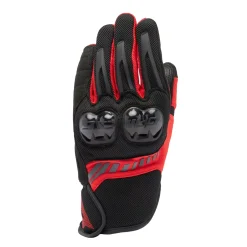 Dainese MIG 3 AIR TEX GLOVES BLACK/RED-LAVA