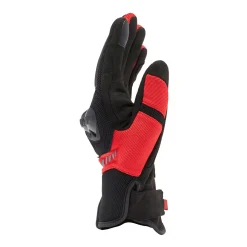 Dainese MIG 3 AIR TEX GLOVES BLACK/RED-LAVA