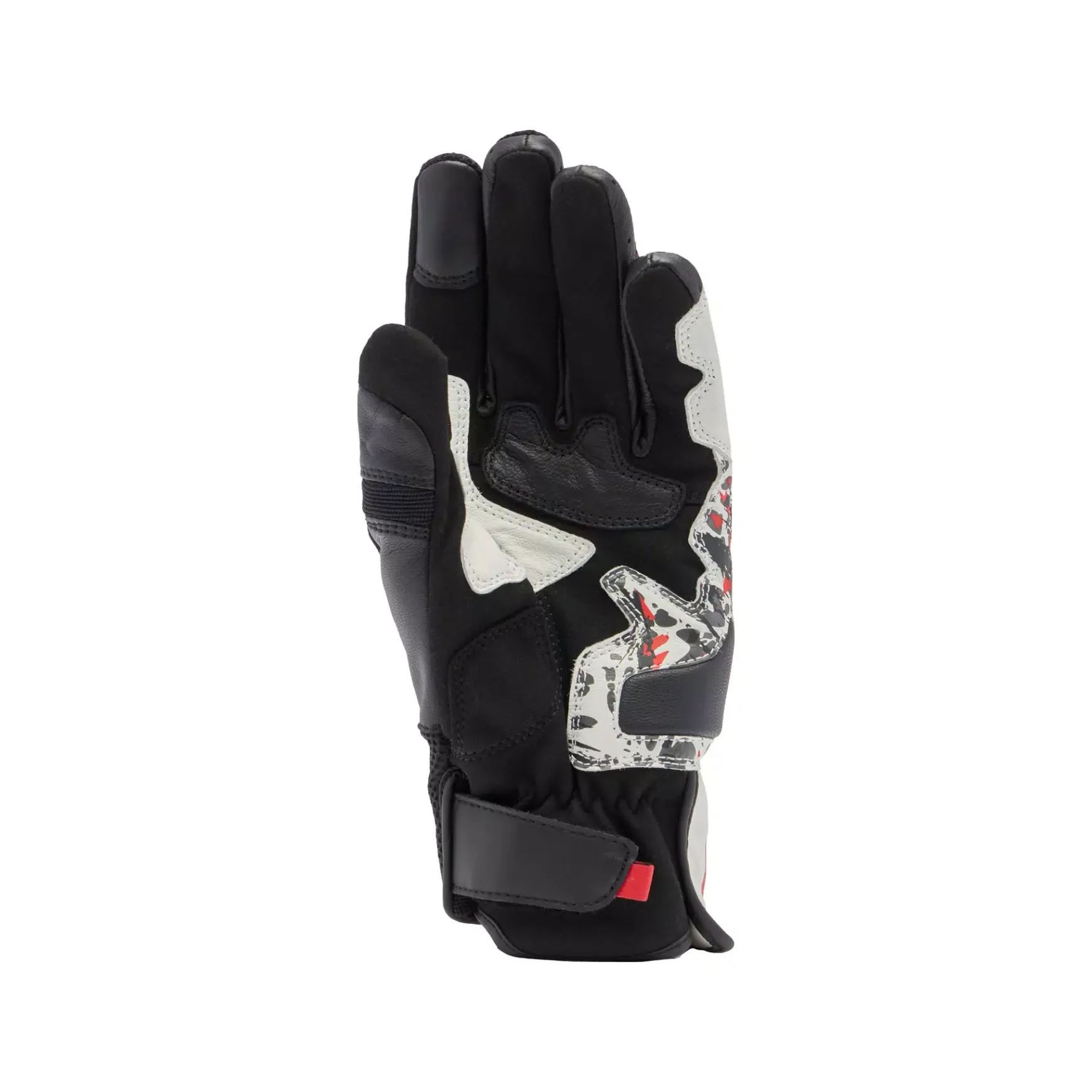 Dainese MIG 3 UNISEX LEATHER GLOVES BLACK/RED SPRAY/WHITE