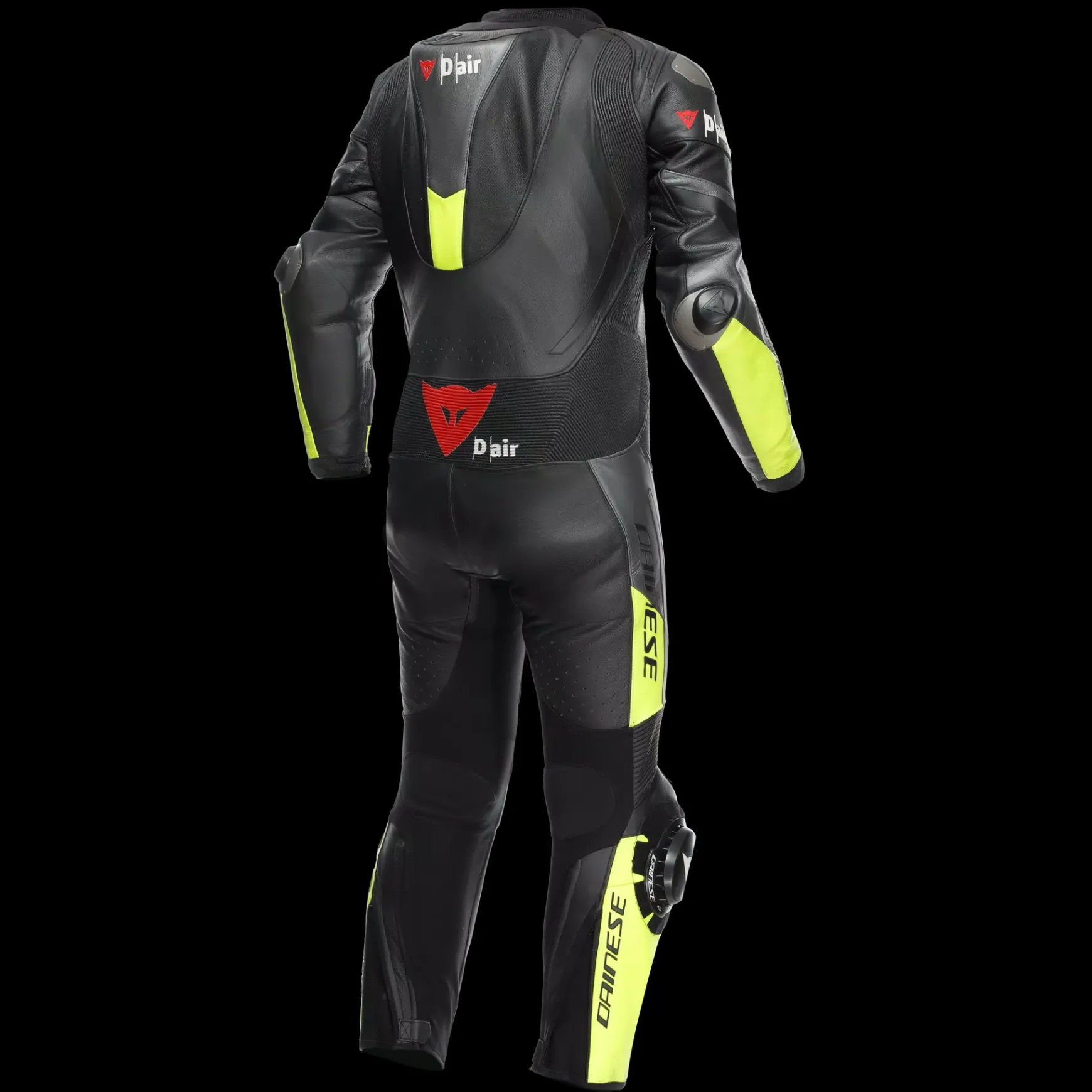 Dainese MISANO 3 PERF. D-AIR® 1PC LEATHER SUIT BLACK/ANTHRACITE/FLUO-YELLOW Best