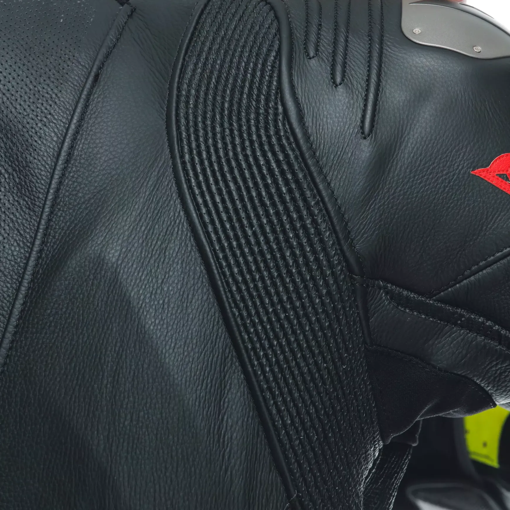 Dainese MISANO 3 PERF. D-AIR® 1PC LEATHER SUIT BLACK/ANTHRACITE/FLUO-YELLOW Best