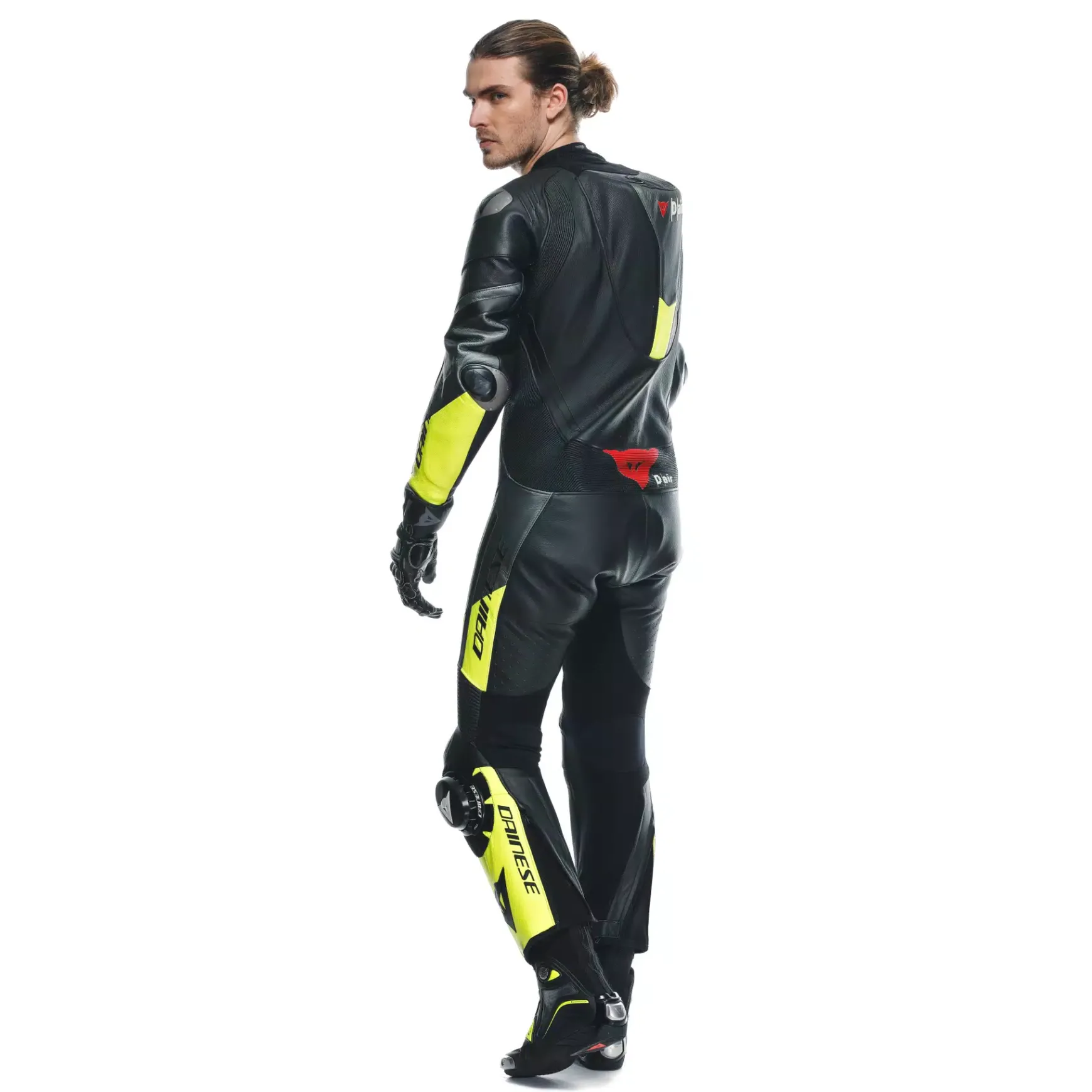 Dainese MISANO 3 PERF. D-AIR® 1PC LEATHER SUIT BLACK/ANTHRACITE/FLUO-YELLOW Best