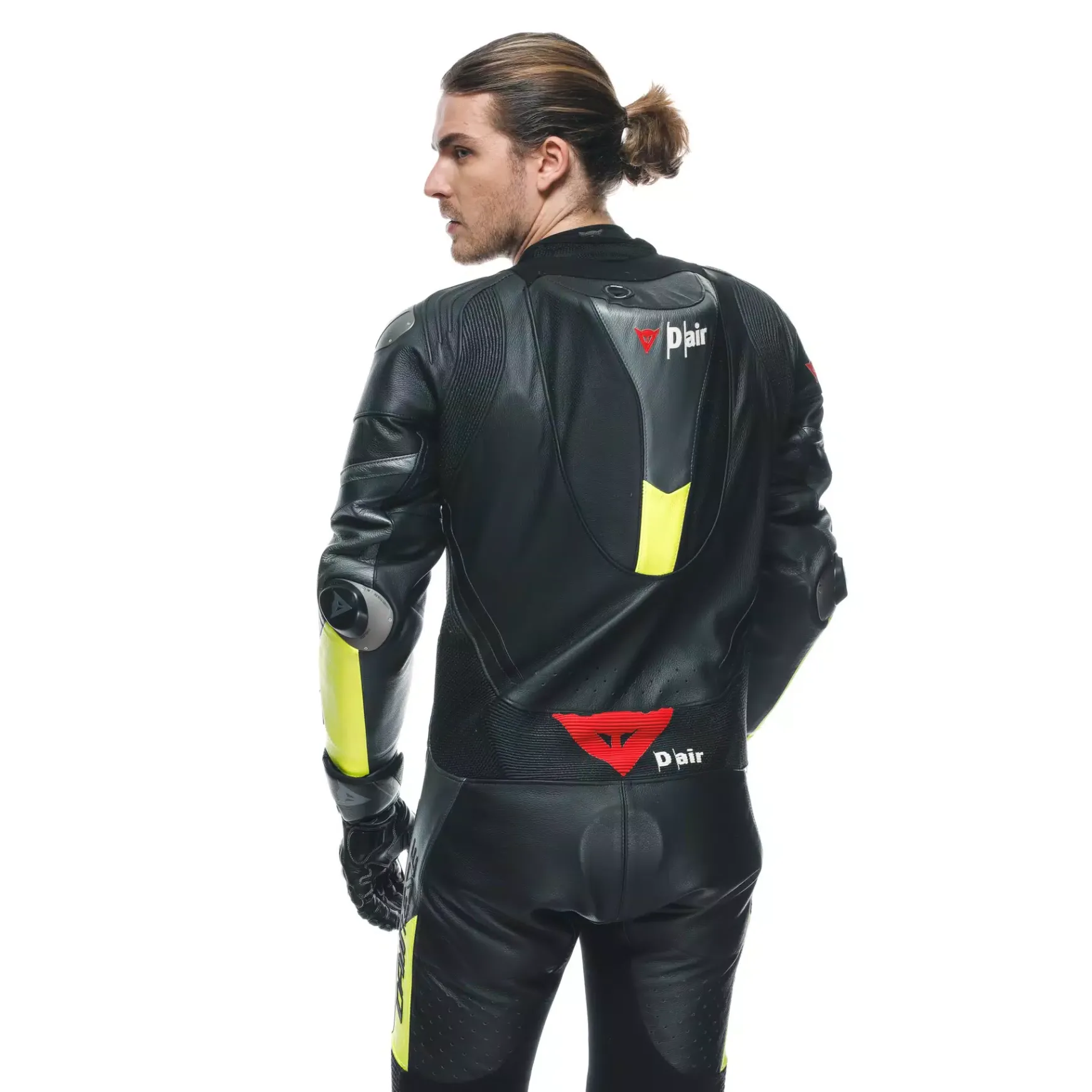 Dainese MISANO 3 PERF. D-AIR® 1PC LEATHER SUIT BLACK/ANTHRACITE/FLUO-YELLOW Best