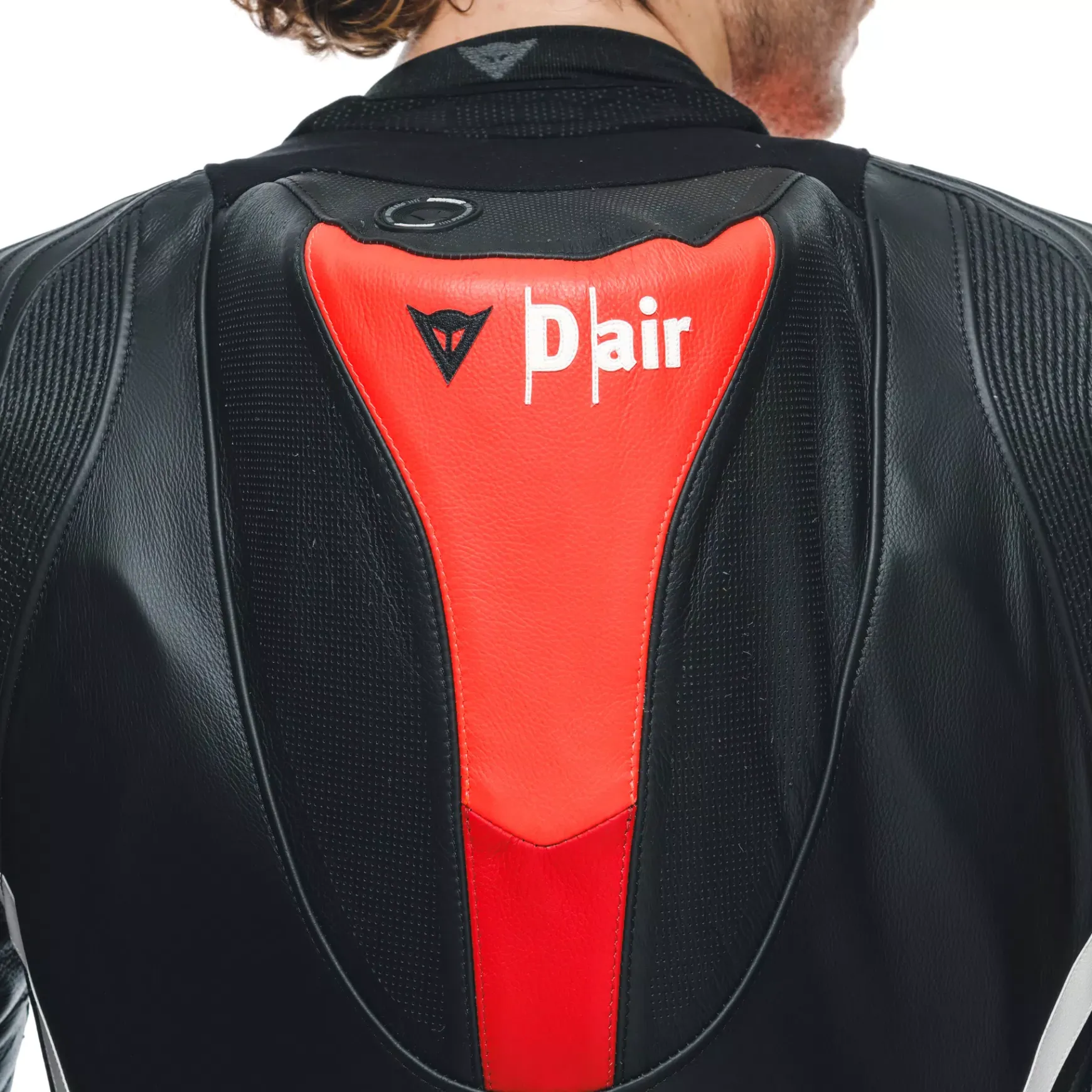 Dainese MISANO 3 PERF. D-AIR® 1PC LEATHER SUIT BLACK/RED/FLUO-RED Outlet
