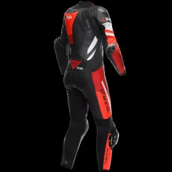 Dainese MISANO 3 PERF. D-AIR® 1PC LEATHER SUIT WMN BLACK/RED/FLUO-RED Outlet