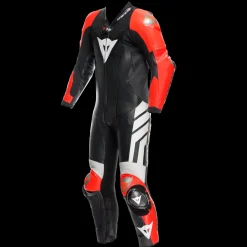 Dainese MUGELLO 3 PERF. D-AIR® 1PC LEATHER SUIT BLACK/FLUO-RED/WHITE Online
