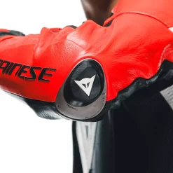 Dainese MUGELLO 3 PERF. D-AIR® 1PC LEATHER SUIT BLACK/FLUO-RED/WHITE Online