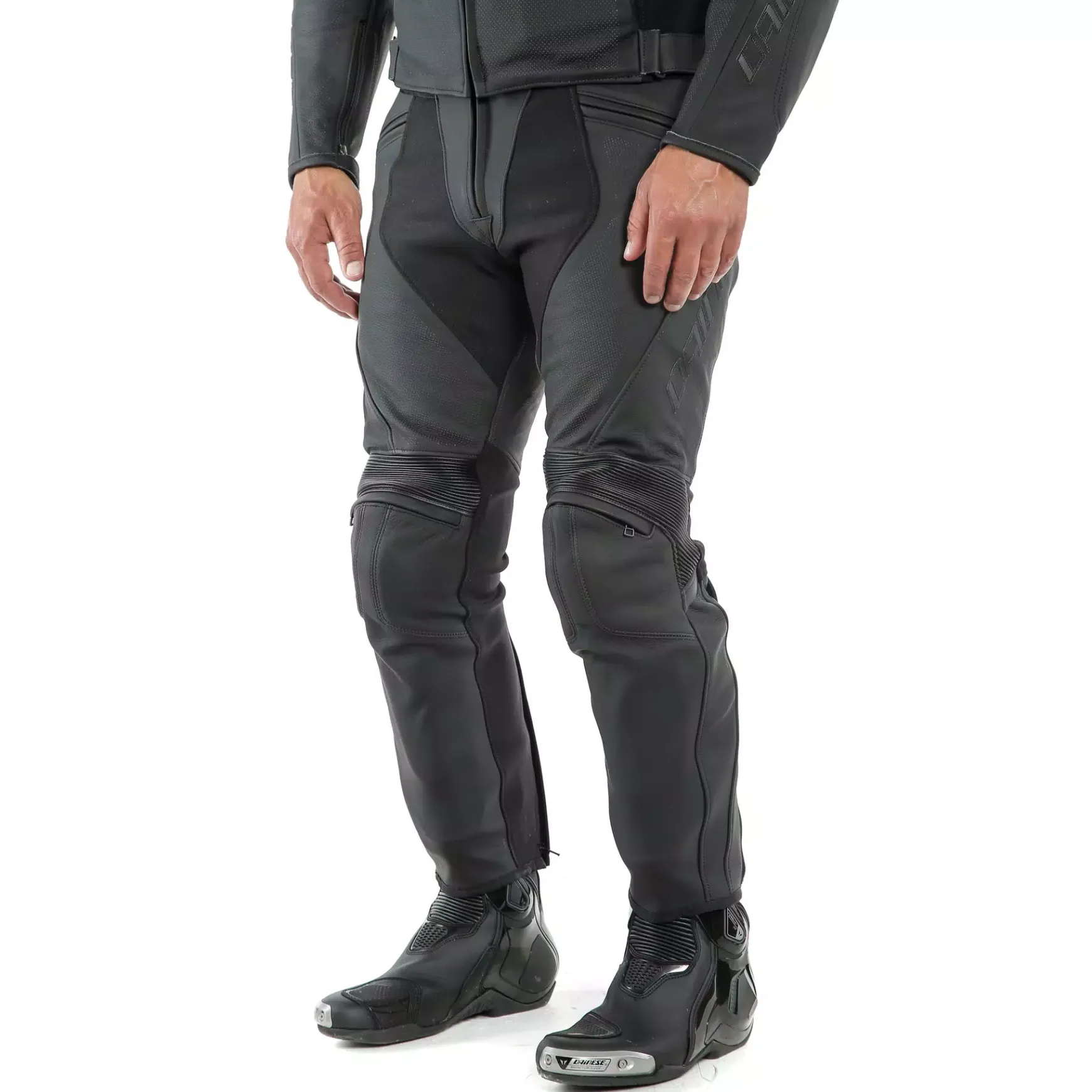 Dainese PONY 3 PERF. LEATHER PANTS BLACK-MATT Hot
