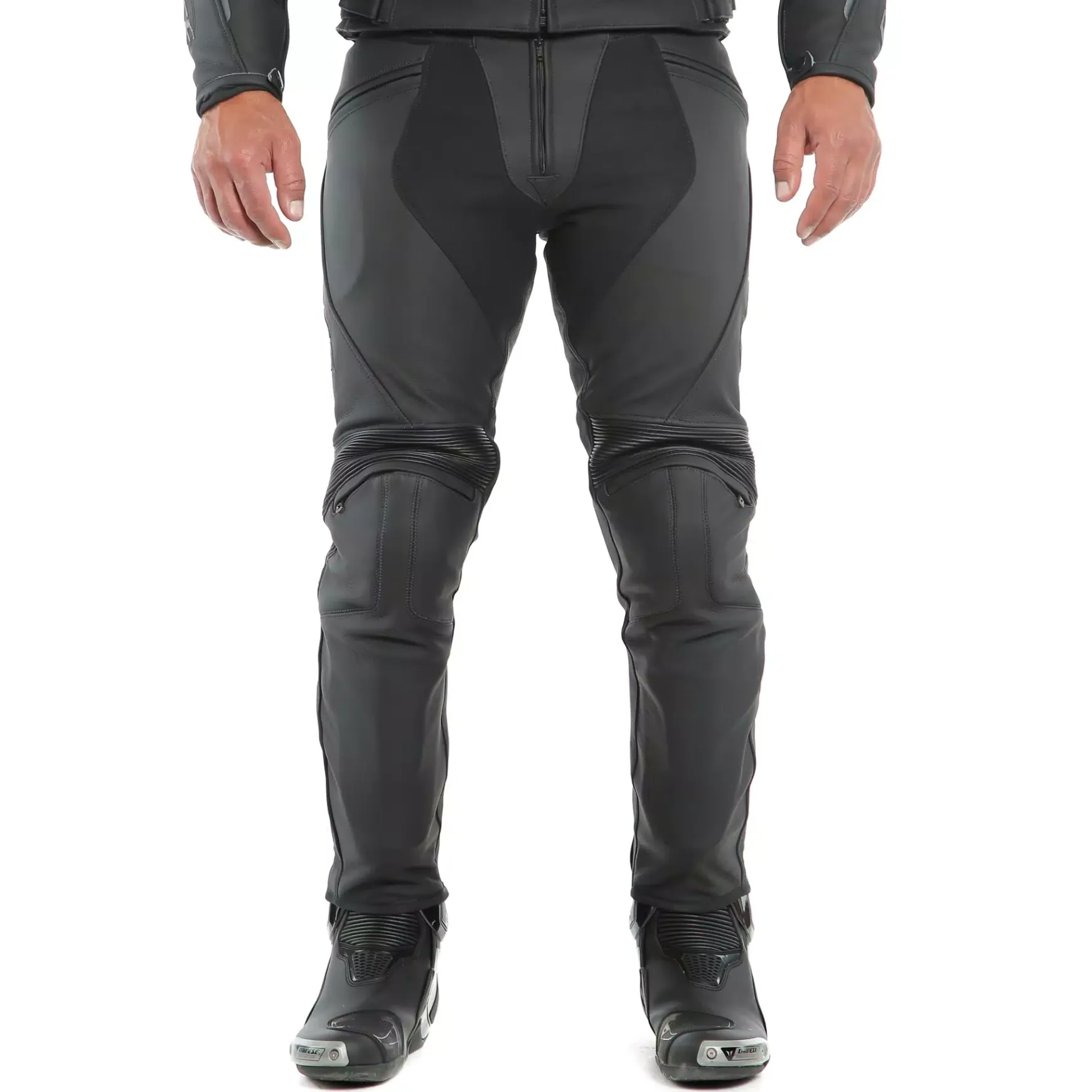 Dainese PONY 3 S/T LEATHER PANTS BLACK-MATT Hot
