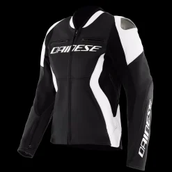 Dainese RACING 5 - DAMEN-MOTORSCHUTZJACKE AUS LEDER BLACK/WHITE Hot