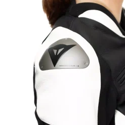 Dainese RACING 5 - DAMEN-MOTORSCHUTZJACKE AUS LEDER BLACK/WHITE Hot