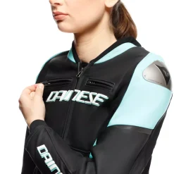 Dainese RACING 5 - DAMEN-MOTORSCHUTZJACKE AUS LEDER BLACK/WATER Discount