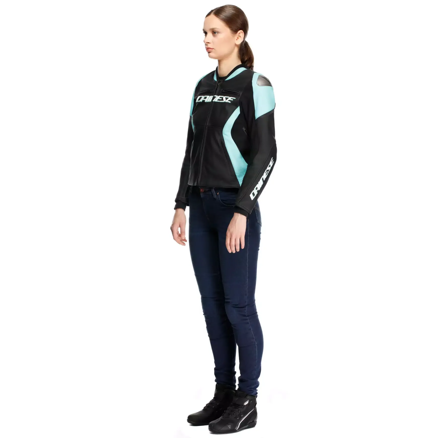 Dainese RACING 5 - DAMEN-MOTORSCHUTZJACKE AUS LEDER BLACK/WATER Discount