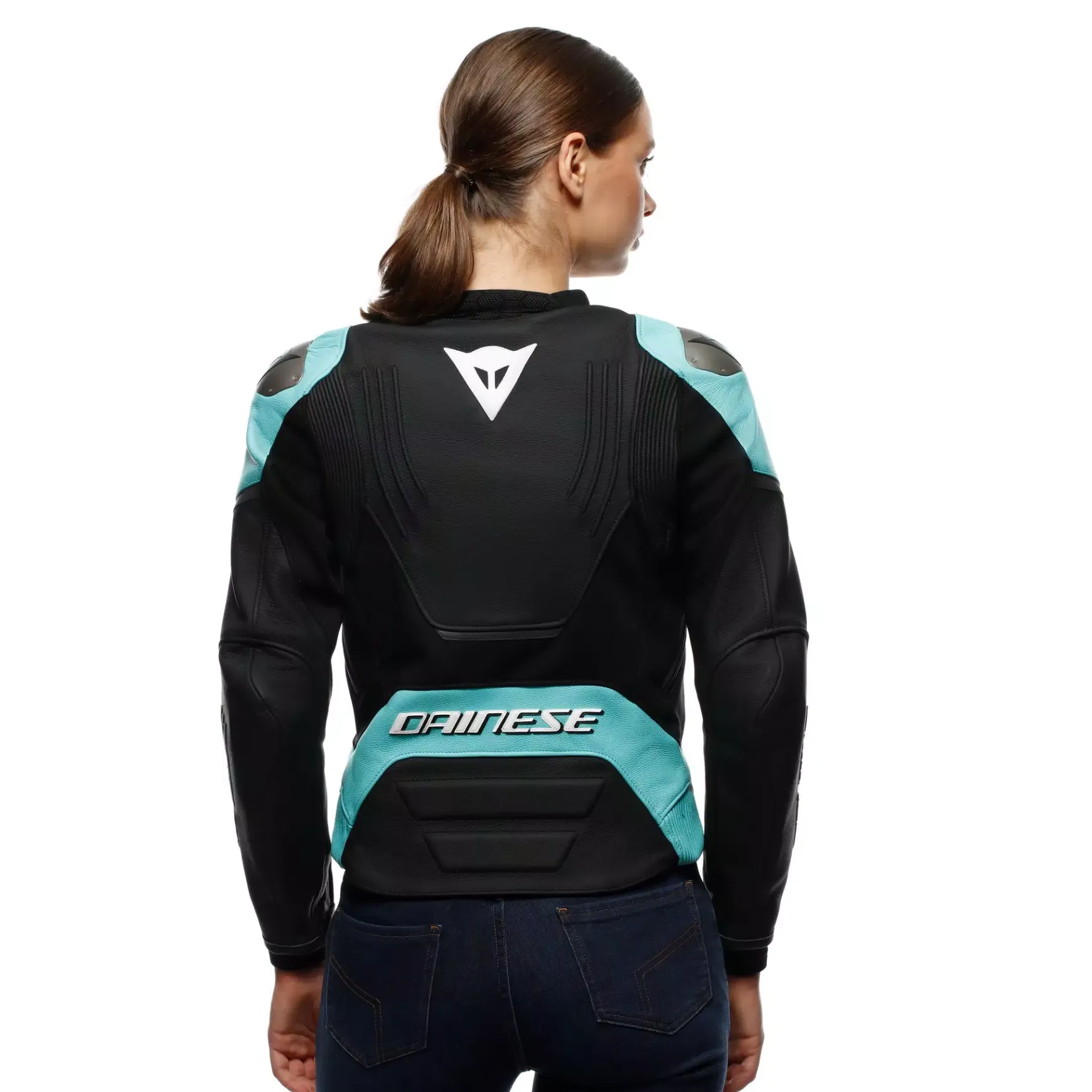 Dainese RACING 5 - DAMEN-MOTORSCHUTZJACKE AUS LEDER BLACK/WATER Discount