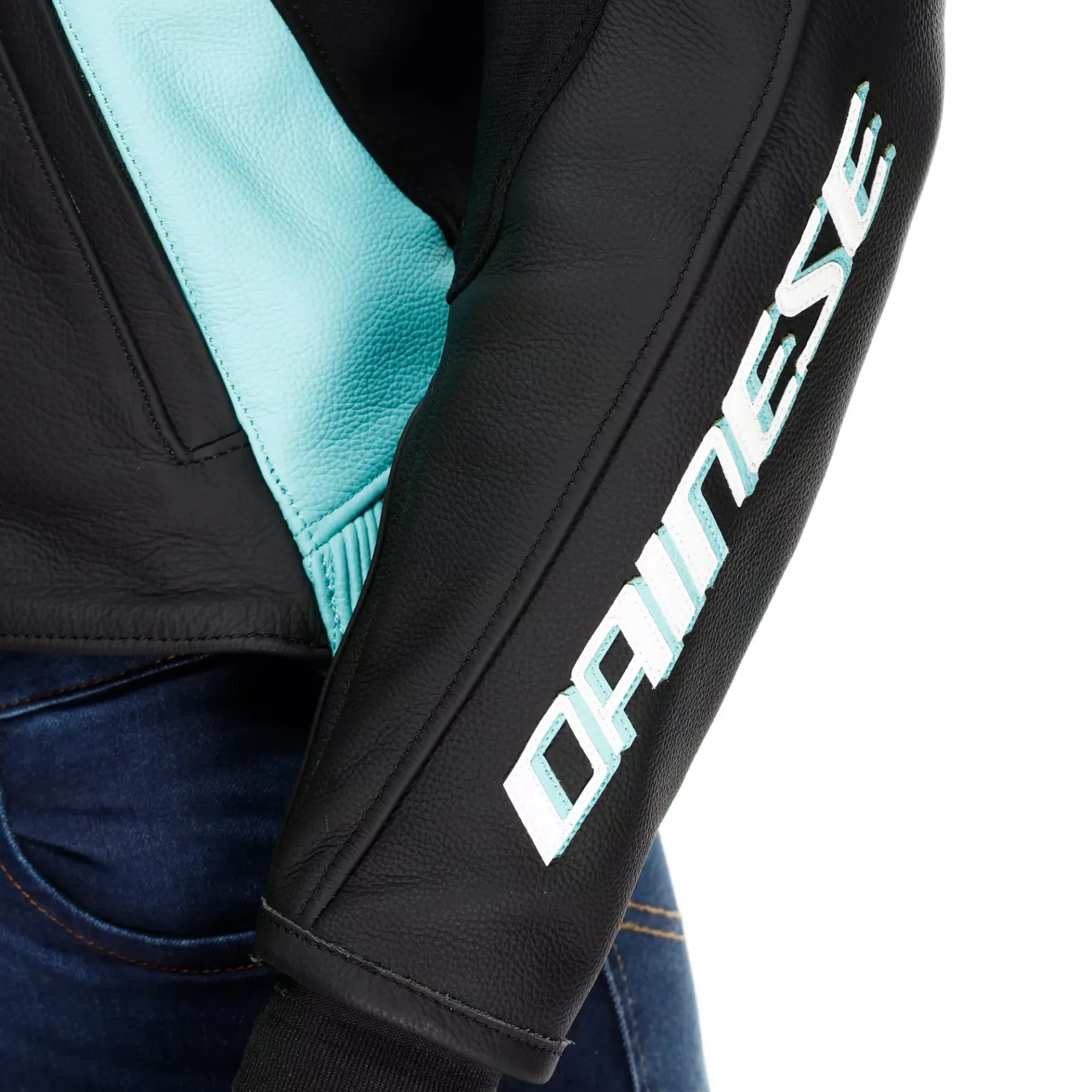 Dainese RACING 5 - DAMEN-MOTORSCHUTZJACKE AUS LEDER BLACK/WATER Discount