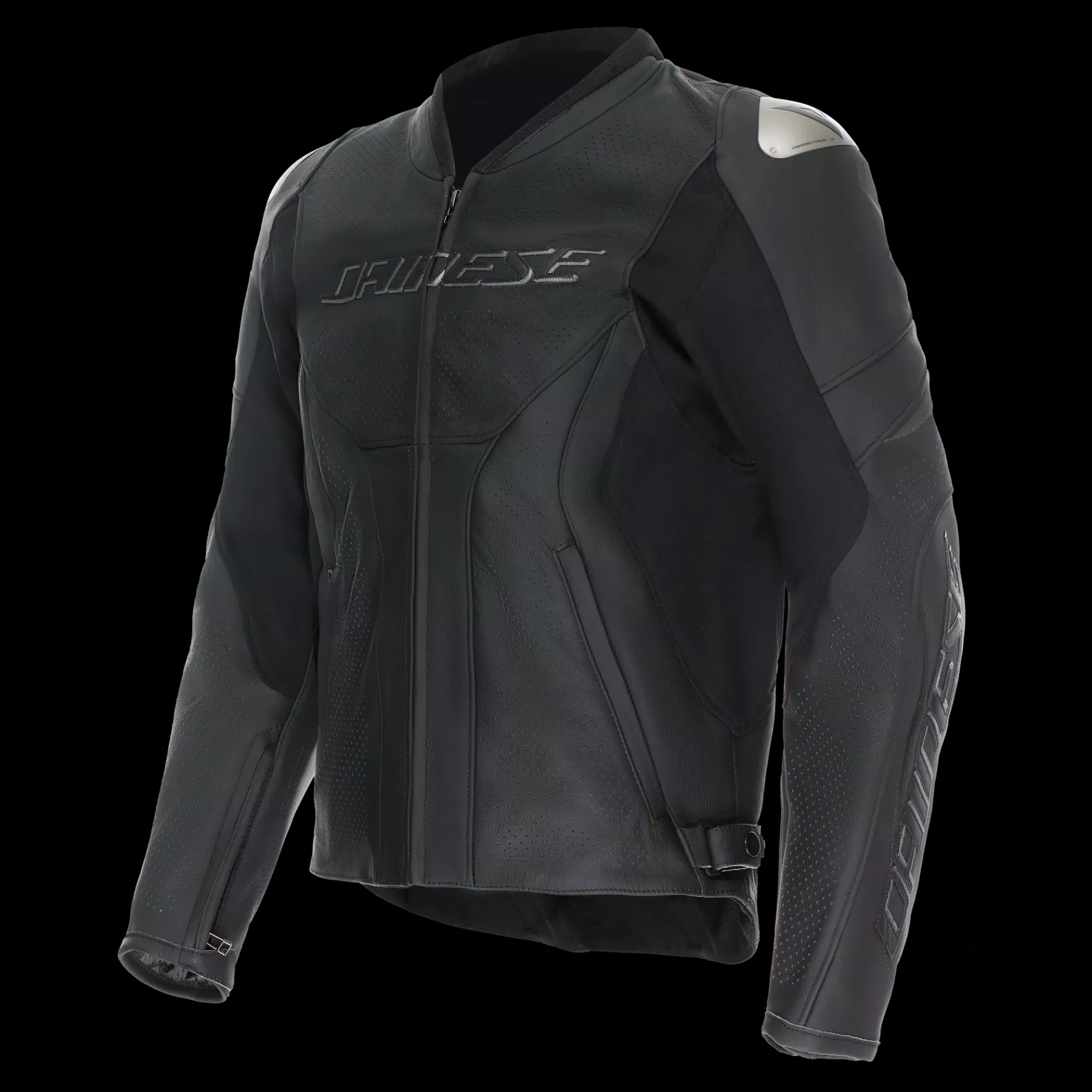 Dainese RACING 5 – PERFORIERTE LEDER-MOTORRADJACKE HERREN - GRÖSSE SHORT/TALL (S/T) BLACK/BLACK/BLACK Sale