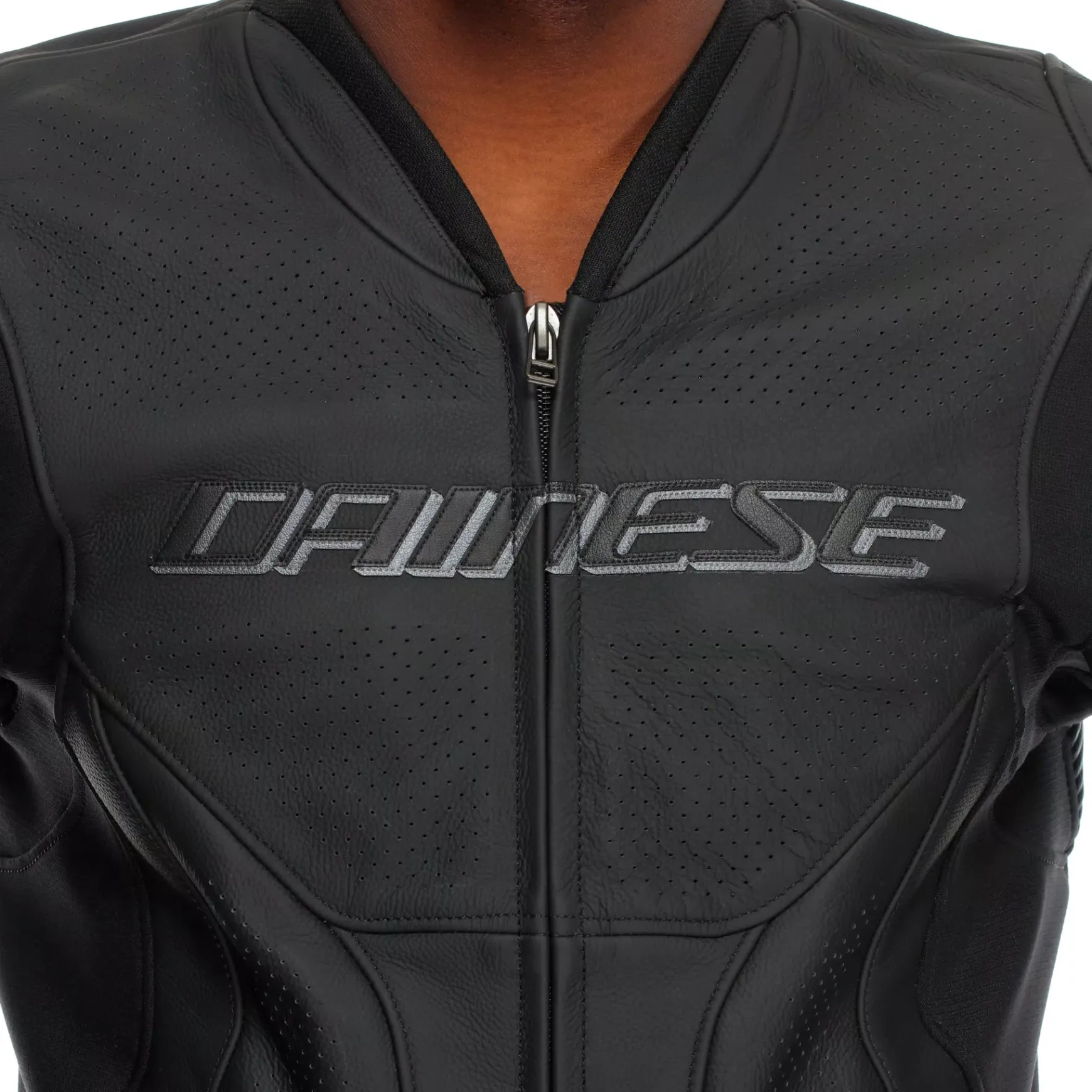 Dainese RACING 5 – PERFORIERTE LEDER-MOTORRADJACKE HERREN - GRÖSSE SHORT/TALL (S/T) BLACK/BLACK/BLACK Sale