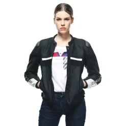 Dainese RAPIDA LADY LEATHER JACKET BLACK-MATT/BLACK-MATT/WHITE Online