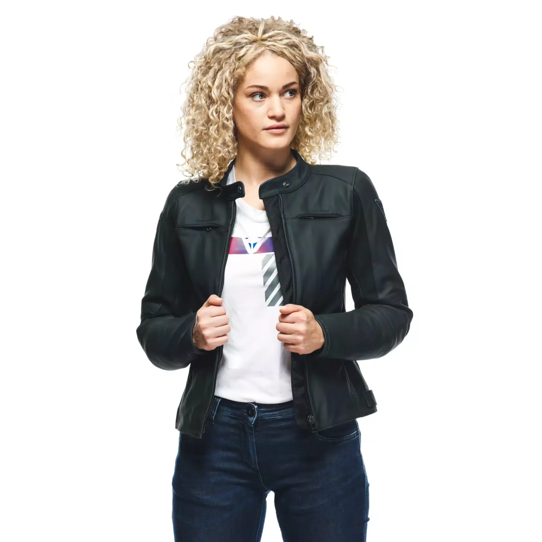 Dainese RAZON 2 LADY LEATHER JACKET BLACK Best