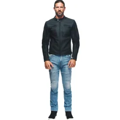 Dainese RAZON 2 LEATHER JACKET BLACK Discount