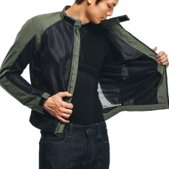 Dainese SEVILLA AIR TEX JACKET BLACK/GRAPE-LEAF Outlet