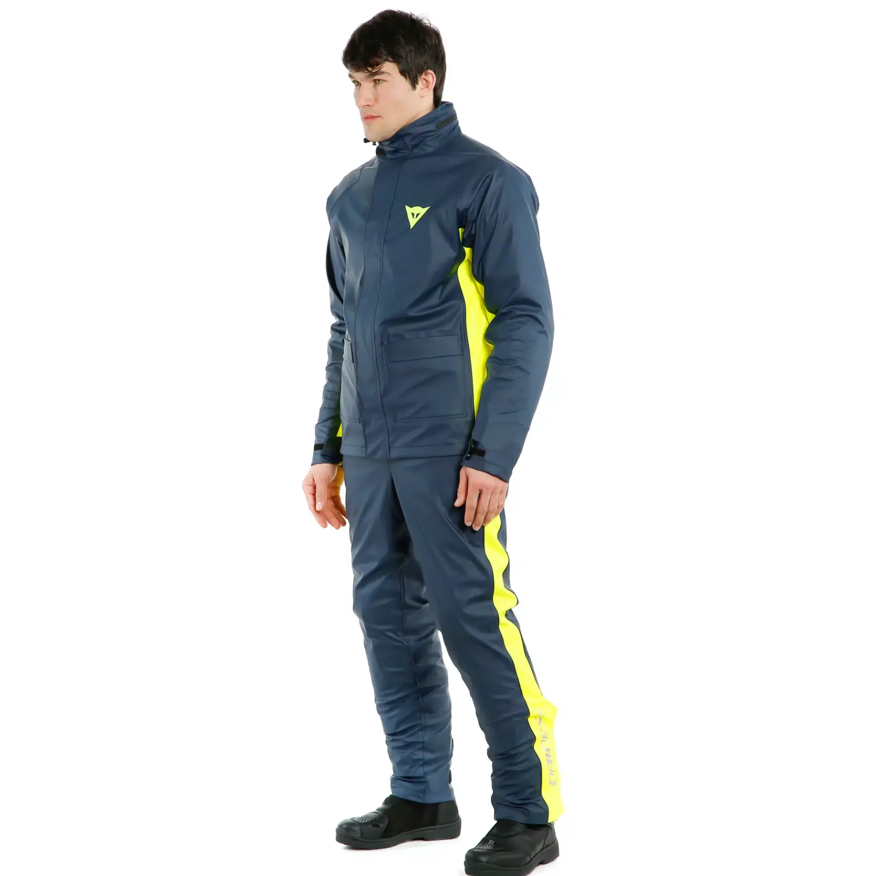 Dainese STORM 2 UNISEX JACKET BLACK-IRIS/FLUO-YELLOW Hot